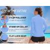 imageTACVASEN Womens UV Protection Shirts Quarter Zip Pullover Womens UPF 50 Long Sleeve Shirts Golf Shirts Workout TopsBlue