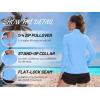 imageTACVASEN Womens UV Protection Shirts Quarter Zip Pullover Womens UPF 50 Long Sleeve Shirts Golf Shirts Workout TopsDark Blue