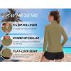 imageTACVASEN Womens UV Protection Shirts Quarter Zip Pullover Womens UPF 50 Long Sleeve Shirts Golf Shirts Workout TopsDark Cyan