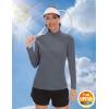 imageTACVASEN Womens UV Protection Shirts Quarter Zip Pullover Womens UPF 50 Long Sleeve Shirts Golf Shirts Workout TopsDark Gray