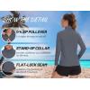 imageTACVASEN Womens UV Protection Shirts Quarter Zip Pullover Womens UPF 50 Long Sleeve Shirts Golf Shirts Workout TopsDark Gray
