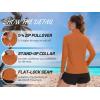 imageTACVASEN Womens UV Protection Shirts Quarter Zip Pullover Womens UPF 50 Long Sleeve Shirts Golf Shirts Workout TopsDark Orange