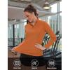 imageTACVASEN Womens UV Protection Shirts Quarter Zip Pullover Womens UPF 50 Long Sleeve Shirts Golf Shirts Workout TopsDark Orange
