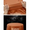imageTACVASEN Womens UV Protection Shirts Quarter Zip Pullover Womens UPF 50 Long Sleeve Shirts Golf Shirts Workout TopsDark Orange