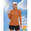 imageTACVASEN Womens UV Protection Shirts Quarter Zip Pullover Womens UPF 50 Long Sleeve Shirts Golf Shirts Workout TopsDark Orange