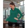 imageTACVASEN Womens UV Protection Shirts Quarter Zip Pullover Womens UPF 50 Long Sleeve Shirts Golf Shirts Workout TopsEmerald Green