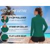 imageTACVASEN Womens UV Protection Shirts Quarter Zip Pullover Womens UPF 50 Long Sleeve Shirts Golf Shirts Workout TopsEmerald Green