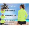 imageTACVASEN Womens UV Protection Shirts Quarter Zip Pullover Womens UPF 50 Long Sleeve Shirts Golf Shirts Workout TopsFluorescent Green