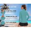 imageTACVASEN Womens UV Protection Shirts Quarter Zip Pullover Womens UPF 50 Long Sleeve Shirts Golf Shirts Workout TopsGray Green