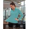 imageTACVASEN Womens UV Protection Shirts Quarter Zip Pullover Womens UPF 50 Long Sleeve Shirts Golf Shirts Workout TopsGray Green
