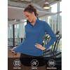 imageTACVASEN Womens UV Protection Shirts Quarter Zip Pullover Womens UPF 50 Long Sleeve Shirts Golf Shirts Workout TopsGrey Blue
