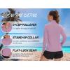 imageTACVASEN Womens UV Protection Shirts Quarter Zip Pullover Womens UPF 50 Long Sleeve Shirts Golf Shirts Workout TopsGrey Purple