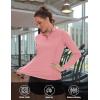 imageTACVASEN Womens UV Protection Shirts Quarter Zip Pullover Womens UPF 50 Long Sleeve Shirts Golf Shirts Workout TopsGreypink