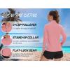 imageTACVASEN Womens UV Protection Shirts Quarter Zip Pullover Womens UPF 50 Long Sleeve Shirts Golf Shirts Workout TopsGreypink