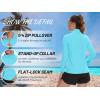 imageTACVASEN Womens UV Protection Shirts Quarter Zip Pullover Womens UPF 50 Long Sleeve Shirts Golf Shirts Workout TopsIceblue