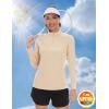 imageTACVASEN Womens UV Protection Shirts Quarter Zip Pullover Womens UPF 50 Long Sleeve Shirts Golf Shirts Workout TopsLight Apricot