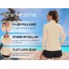 imageTACVASEN Womens UV Protection Shirts Quarter Zip Pullover Womens UPF 50 Long Sleeve Shirts Golf Shirts Workout TopsLight Apricot