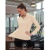 imageTACVASEN Womens UV Protection Shirts Quarter Zip Pullover Womens UPF 50 Long Sleeve Shirts Golf Shirts Workout TopsLight Apricot