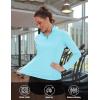 imageTACVASEN Womens UV Protection Shirts Quarter Zip Pullover Womens UPF 50 Long Sleeve Shirts Golf Shirts Workout TopsLight Blue