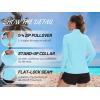 imageTACVASEN Womens UV Protection Shirts Quarter Zip Pullover Womens UPF 50 Long Sleeve Shirts Golf Shirts Workout TopsLight Blue