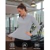imageTACVASEN Womens UV Protection Shirts Quarter Zip Pullover Womens UPF 50 Long Sleeve Shirts Golf Shirts Workout TopsLight Gray