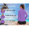 imageTACVASEN Womens UV Protection Shirts Quarter Zip Pullover Womens UPF 50 Long Sleeve Shirts Golf Shirts Workout TopsLight Purple
