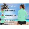 imageTACVASEN Womens UV Protection Shirts Quarter Zip Pullover Womens UPF 50 Long Sleeve Shirts Golf Shirts Workout TopsMint Green