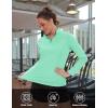 imageTACVASEN Womens UV Protection Shirts Quarter Zip Pullover Womens UPF 50 Long Sleeve Shirts Golf Shirts Workout TopsMint Green