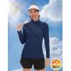 imageTACVASEN Womens UV Protection Shirts Quarter Zip Pullover Womens UPF 50 Long Sleeve Shirts Golf Shirts Workout TopsNavy