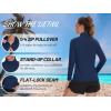 imageTACVASEN Womens UV Protection Shirts Quarter Zip Pullover Womens UPF 50 Long Sleeve Shirts Golf Shirts Workout TopsNavy