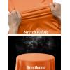 imageTACVASEN Womens UV Protection Shirts Quarter Zip Pullover Womens UPF 50 Long Sleeve Shirts Golf Shirts Workout TopsOrange