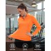 imageTACVASEN Womens UV Protection Shirts Quarter Zip Pullover Womens UPF 50 Long Sleeve Shirts Golf Shirts Workout TopsOrange