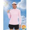 imageTACVASEN Womens UV Protection Shirts Quarter Zip Pullover Womens UPF 50 Long Sleeve Shirts Golf Shirts Workout TopsPink