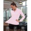 imageTACVASEN Womens UV Protection Shirts Quarter Zip Pullover Womens UPF 50 Long Sleeve Shirts Golf Shirts Workout TopsPink