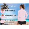 imageTACVASEN Womens UV Protection Shirts Quarter Zip Pullover Womens UPF 50 Long Sleeve Shirts Golf Shirts Workout TopsPink