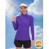 imageTACVASEN Womens UV Protection Shirts Quarter Zip Pullover Womens UPF 50 Long Sleeve Shirts Golf Shirts Workout TopsPurple
