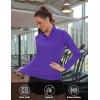 imageTACVASEN Womens UV Protection Shirts Quarter Zip Pullover Womens UPF 50 Long Sleeve Shirts Golf Shirts Workout TopsPurple