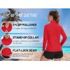 imageTACVASEN Womens UV Protection Shirts Quarter Zip Pullover Womens UPF 50 Long Sleeve Shirts Golf Shirts Workout TopsTomato Red