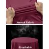 imageTACVASEN Womens UV Protection Shirts Quarter Zip Pullover Womens UPF 50 Long Sleeve Shirts Golf Shirts Workout TopsWine Red
