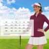 imageTACVASEN Womens UV Protection Shirts Quarter Zip Pullover Womens UPF 50 Long Sleeve Shirts Golf Shirts Workout TopsWine Red