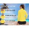 imageTACVASEN Womens UV Protection Shirts Quarter Zip Pullover Womens UPF 50 Long Sleeve Shirts Golf Shirts Workout TopsYellow