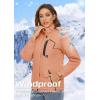 imageTACVASEN Womens Winter Jacket Waterproof Ski Jacket Hooded Fleece Lined Warm Snow Coat Mountain Windproof Rain WindbreakerApricot