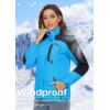 imageTACVASEN Womens Winter Jacket Waterproof Ski Jacket Hooded Fleece Lined Warm Snow Coat Mountain Windproof Rain WindbreakerBlue Black