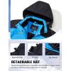 imageTACVASEN Womens Winter Jacket Waterproof Ski Jacket Hooded Fleece Lined Warm Snow Coat Mountain Windproof Rain WindbreakerBlue Black
