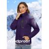 imageTACVASEN Womens Winter Jacket Waterproof Ski Jacket Hooded Fleece Lined Warm Snow Coat Mountain Windproof Rain WindbreakerDark Purple
