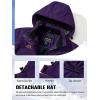 imageTACVASEN Womens Winter Jacket Waterproof Ski Jacket Hooded Fleece Lined Warm Snow Coat Mountain Windproof Rain WindbreakerDark Purple
