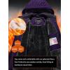 imageTACVASEN Womens Winter Jacket Waterproof Ski Jacket Hooded Fleece Lined Warm Snow Coat Mountain Windproof Rain WindbreakerDark Purple