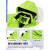 imageTACVASEN Womens Winter Jacket Waterproof Ski Jacket Hooded Fleece Lined Warm Snow Coat Mountain Windproof Rain WindbreakerFluorescent Green