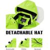 imageTACVASEN Womens Winter Jacket Waterproof Ski Jacket Hooded Fleece Lined Warm Snow Coat Mountain Windproof Rain WindbreakerFluorescent Green