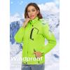 imageTACVASEN Womens Winter Jacket Waterproof Ski Jacket Hooded Fleece Lined Warm Snow Coat Mountain Windproof Rain WindbreakerFluorescent Green